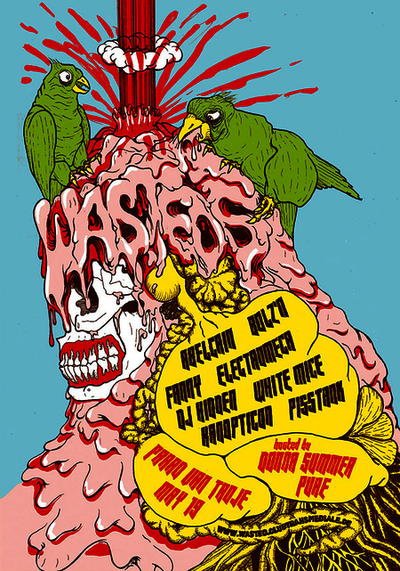 <i>Wasted 5</i>, poster, silkscreen print, 2007