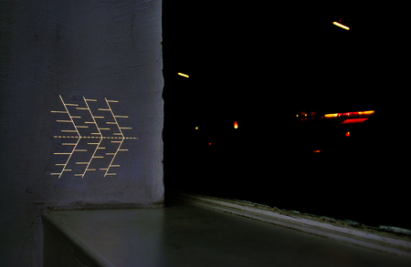 <i>Geordneter Pfad</i>, slide show, installation view, Visite Ma Tente, 2009.