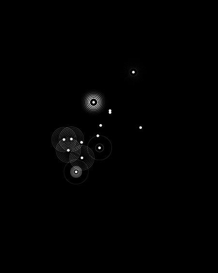 <i>Tupfen</i>, from the series <i>Indexschwingungen</i>, 2004, 40 x 50 cm